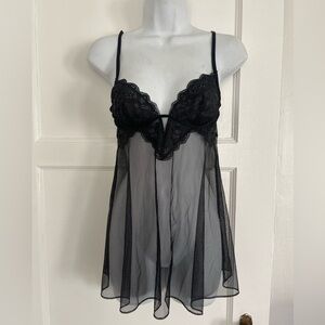Victoria’s Secret sheer black slip dress